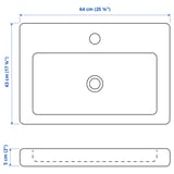 Illustration with measurements for the product: TVÄLLEN.