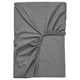 Gray fitted bed sheet, soft fabric, durable cotton-lyocell blend, elastic edges, rectangular shape.