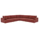 UPPÅKRA Modular corner sofa, 6 seat, Samsala brown-red