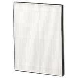 A white rectangular UPPÅTVIND filter, designed to remove particles like dust and pollen. It has a smooth surface with a textured edge.