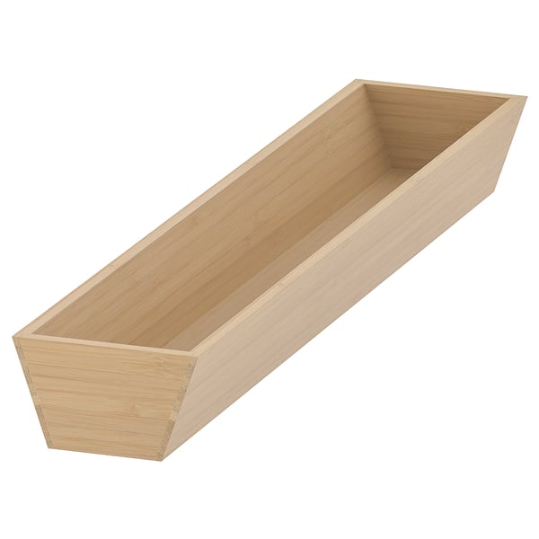 UPPDATERA wooden kitchen utensil tray, light brown, bamboo, rectangular.