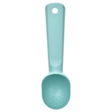 UPPFYLLD blue ice-cream scoop, abs plastic, ergonomic handle, textured bowl, dishwasher safe.