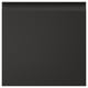 Black kitchen cabinet with sleek, modern design and integrated handles.