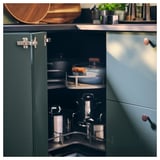 UTRUSTA Corner base cabinet carousel, grey, 88 cm