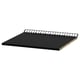 A black UTRUSTA shelf with a ventilated grille, ideal for storing items while ensuring proper airflow.