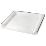 A white VÄDRA babycare mat cover - padded square for comfortable diaper changes.