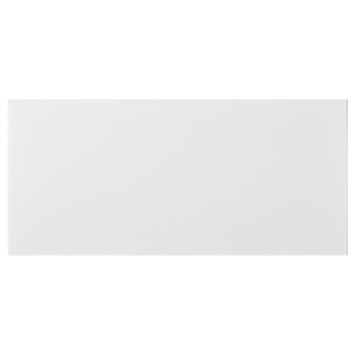 VALVIKEN door, white, matt particleboard, rectangular, simple design.