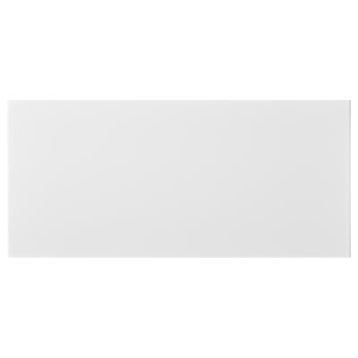 VALVIKEN door, white, matt particleboard, rectangular, simple design.