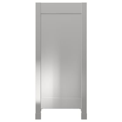 A VÅRSTA stainless steel kitchen cabinet in a sleek, modern design with clean lines and two legs.