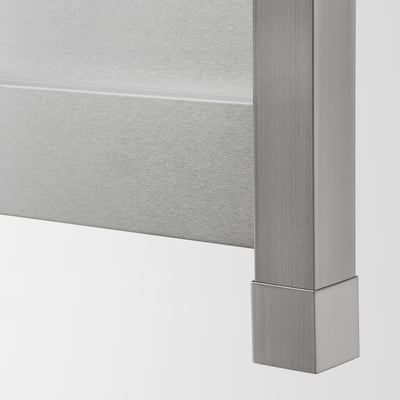 Sleek, stainless steel kitchen panel with clean, angular edges ensuring durability and modern aesthetic.