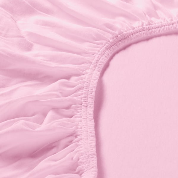 VÅRVIAL Fitted sheet, pink, 90x200 cm