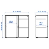 Illustration with measurements for the product: VIHALS.