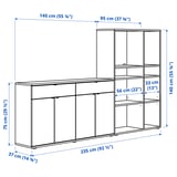 Illustration with measurements for the product: VIHALS.