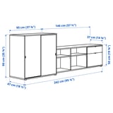 Illustration with measurements for the product: VIHALS.