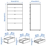 Illustration with measurements for the product: VIHALS.