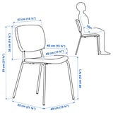 Illustration with measurements for the product: VIHALS.