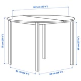 Illustration with measurements for the product: VIHALS.