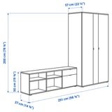 Illustration with measurements for the product: VIHALS.
