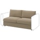 VIMLE 2-seat sofa-bed section, Johanneshov brown-beige