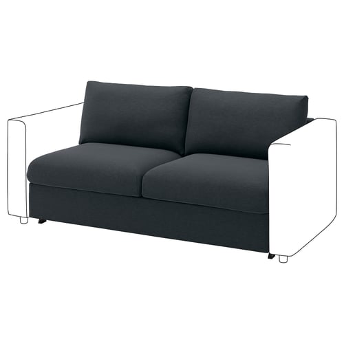 VIMLE 2-seat sofa-bed section, Knäbäck anthracite