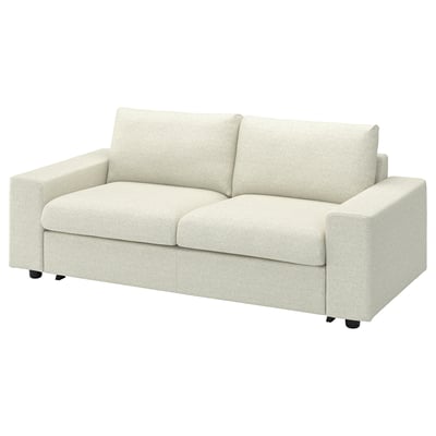 VIMLE 2-seat sofa-bed, with wide armrests/Gunnared beige