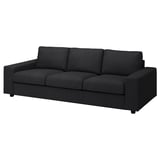 Dark grey VIMLE sofa, modern design with clean lines, three cushions.