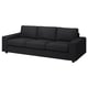 Dark grey VIMLE sofa, modern design with clean lines, three cushions.