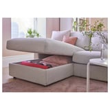 VIMLE sofa in gray with storage. Soft, modern design, perfect for cozy living rooms.