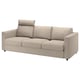 Modern beige sofa, VIMLE, with plush cushions and adjustable headrests.