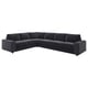 VIMLE grey l-shaped sectional sofa, modern design, velvet cover.