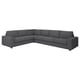 Gray VIMLE sectional sofa, modern l-shape design, soft cushions, durable fabric.