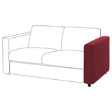 The VIMLE sofa: modern red & white, thick cushions, clean lines, removable cover.