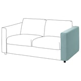 Light blue VIMLE loveseat. Modern, elegant design with removable, washable saxemara fabric.