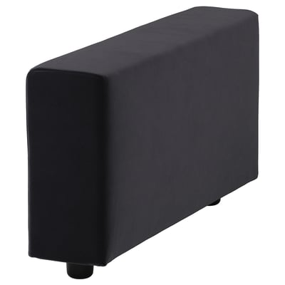 Black VIMLE furniture cover, rectangular, velvet, soft touch.