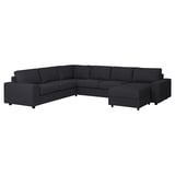 VIMLE sectional sofa, dark grey. L-shaped with attached chaise. Modern, comfortable design.