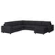 VIMLE sectional sofa, dark grey. L-shaped with attached chaise. Modern, comfortable design.