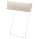A VIMLE headrest in beige, made of gunnared fabric, with a metal frame. It is rectangular and padded for comfort.