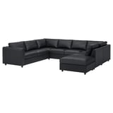 VIMLE gray sectional sofa, modern clean lines, plush cushions, corner & ottoman for comfort.