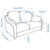Illustration with measurements for the product: VINLIDEN.