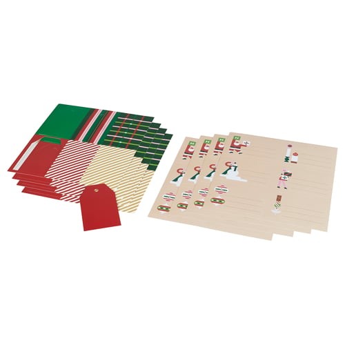 Excision of VINTERFINT gift tags, varied colours, made of paper, rectangular with holiday designs.