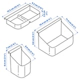 Illustration with measurements for the product: VISSLAÅN.