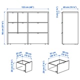 Illustration with measurements for the product: VISTHUS.