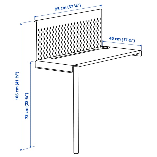 Illustration with measurements for the product: VITVAL.
