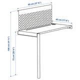 Illustration with measurements for the product: VITVAL.