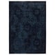 Option: The VONSBÄK rug is a deep blue with intricate patterns, rectangular and low pile, made from polypropylene.