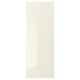 VOXTORP beige glossy cabinet door, sleek design, rectangular shape, easy-to-clean surface.