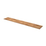 Rectangular oak worktop, light brown.
