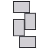 YLLEVAD photo frame set, black, rectangular, for vertical or horizontal hanging.
