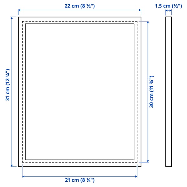 Illustration with measurements for the product: YLLEVAD.