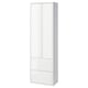 ÄNGSJÖN High cabinet with doors/drawers, high-gloss white, 60x35x195 cm